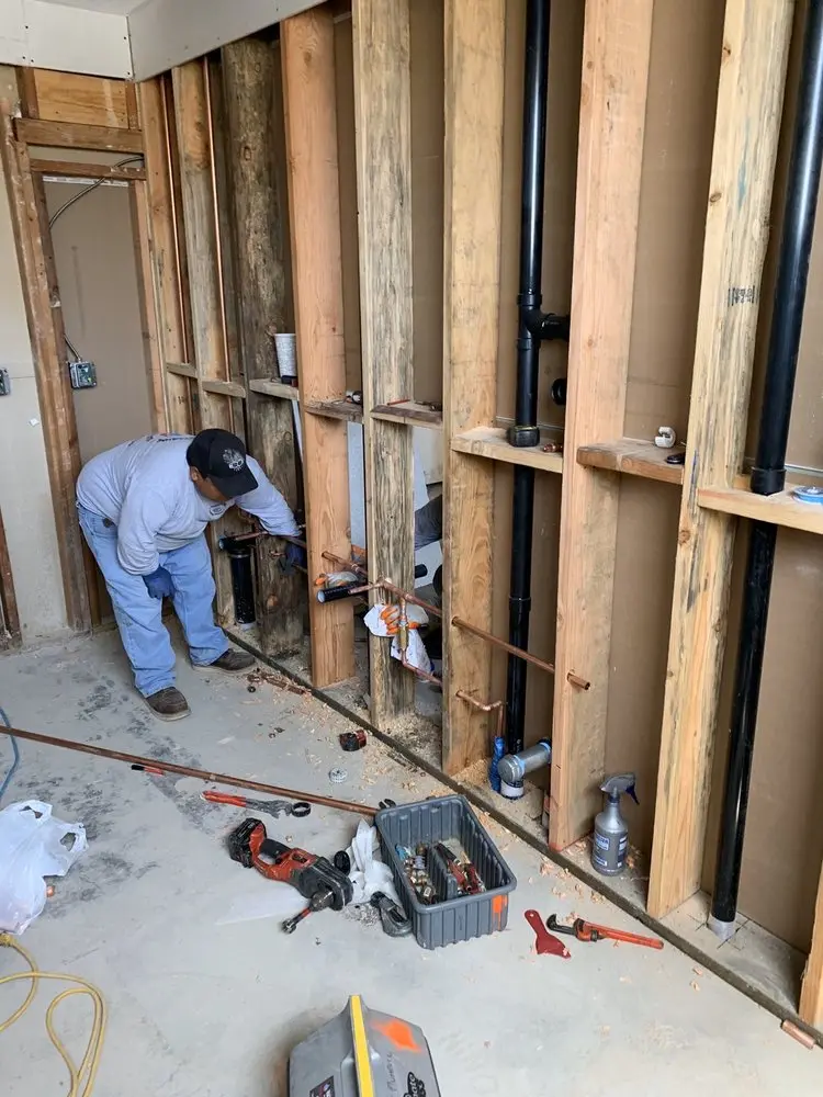 Commercial rough-in plumbing for Gas Line Repair in Irving